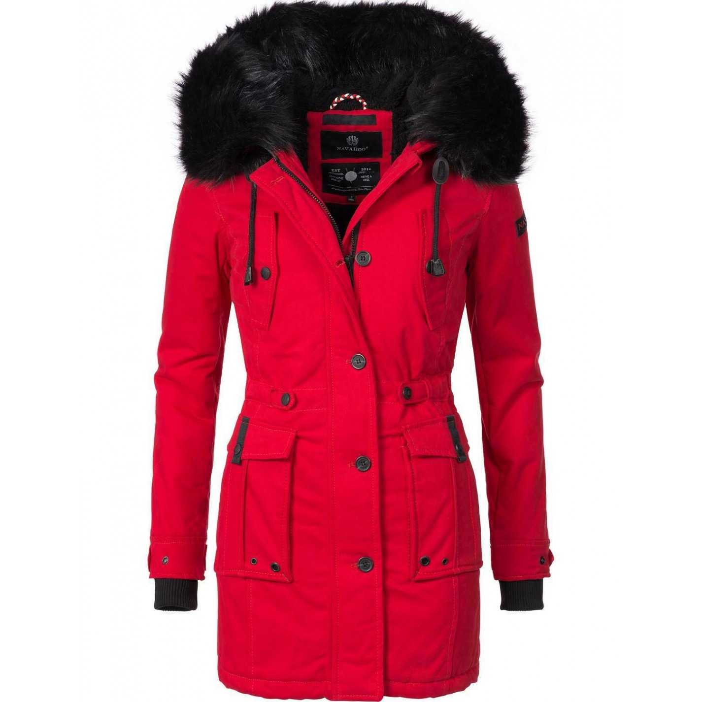 Womens Winter Jacket Ivanna Red - Babylonia