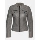 Womens Leather Jacket Lilian Grey