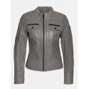 Womens Leather Jacket Lilian Grey