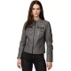 Womens Leather Jacket Lilian Grey