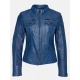 Womens Leather Jacket Lilian Navy