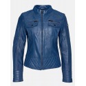 Womens Leather Jacket Lilian Navy