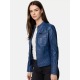 Womens Leather Jacket Lilian Navy