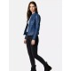 Womens Leather Jacket Lilian Navy