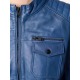 Womens Leather Jacket Lilian Navy