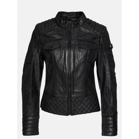 Womens Leather Jacket Lilian Black