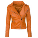 Womens Leatherette Jacket Lingua Yellow