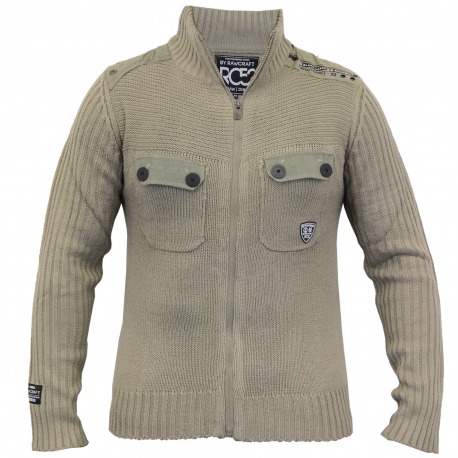 Mens Cardigan Brody Light Grey